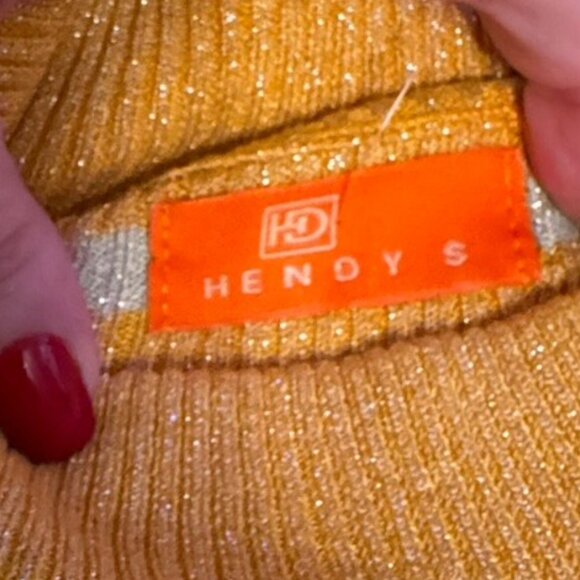 Hendy Top & Skirt Small Knit Metallic Shimmer Short Sleeve Bodycon Stretchy - Picture 7 of 11